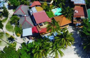 Lost horizon beach dive resort alona beach from the air